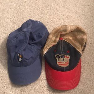 One trucker hat. One casual hat. Each 12